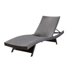 Ensemble de chaises longues d'extérieur en osier Roomfitters, chaises longues inclinables réglables, rotin résistant aux intempéries