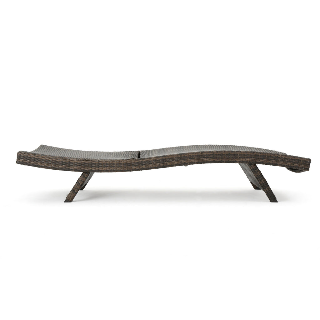 Ensemble de chaises longues d'extérieur en osier Roomfitters, chaises longues inclinables réglables, rotin résistant aux intempéries