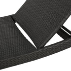 Ensemble de chaises longues d'extérieur en osier Roomfitters, chaises longues inclinables réglables, rotin résistant aux intempéries
