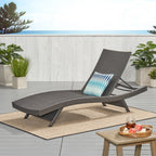 Ensemble de chaises longues d'extérieur en osier Roomfitters, chaises longues inclinables réglables, rotin résistant aux intempéries