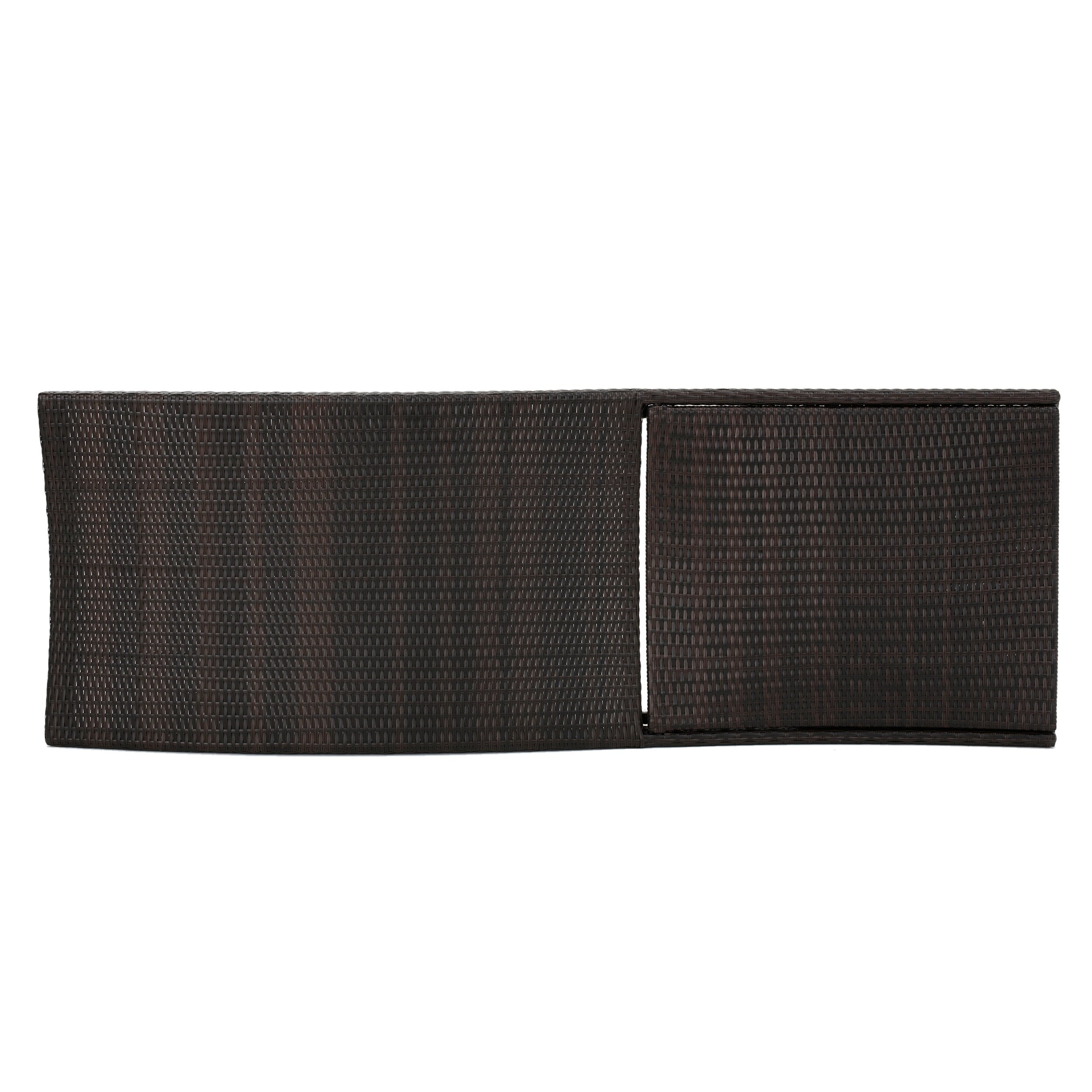 Ensemble de chaises longues d'extérieur en osier Roomfitters, chaises longues inclinables réglables, rotin résistant aux intempéries