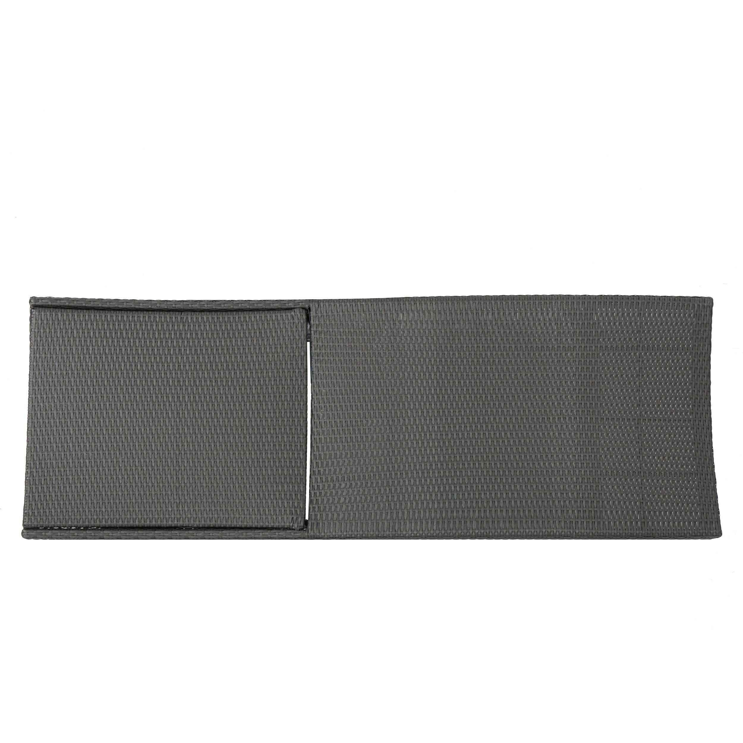 Ensemble de chaises longues d'extérieur en osier Roomfitters, chaises longues inclinables réglables, rotin résistant aux intempéries