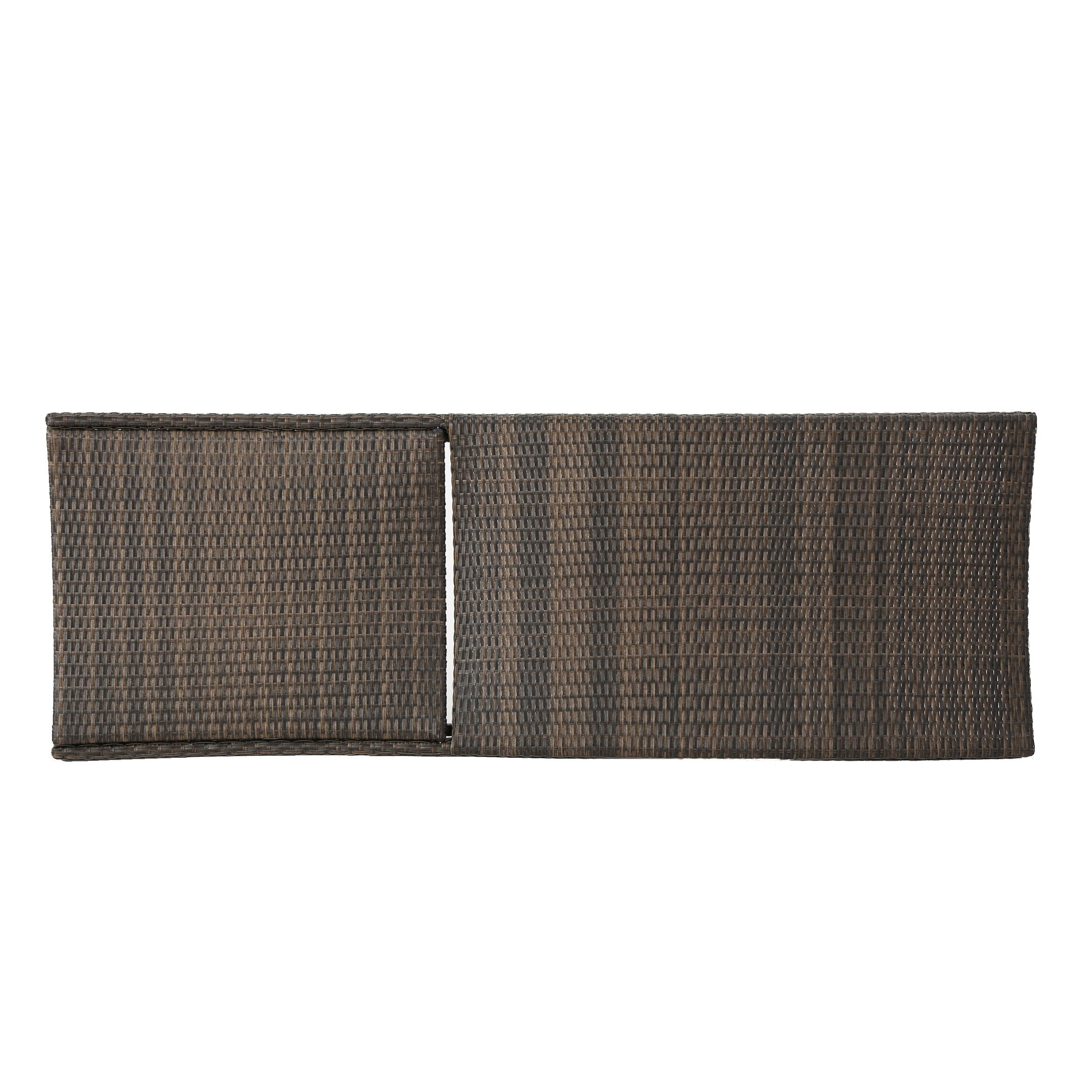 Ensemble de chaises longues d'extérieur en osier Roomfitters, chaises longues inclinables réglables, rotin résistant aux intempéries