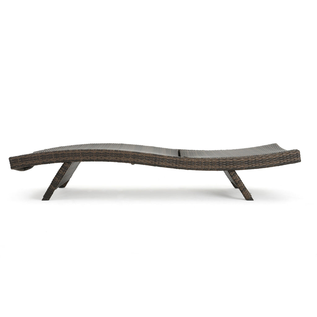Ensemble de chaises longues d'extérieur en osier Roomfitters, chaises longues inclinables réglables, rotin résistant aux intempéries