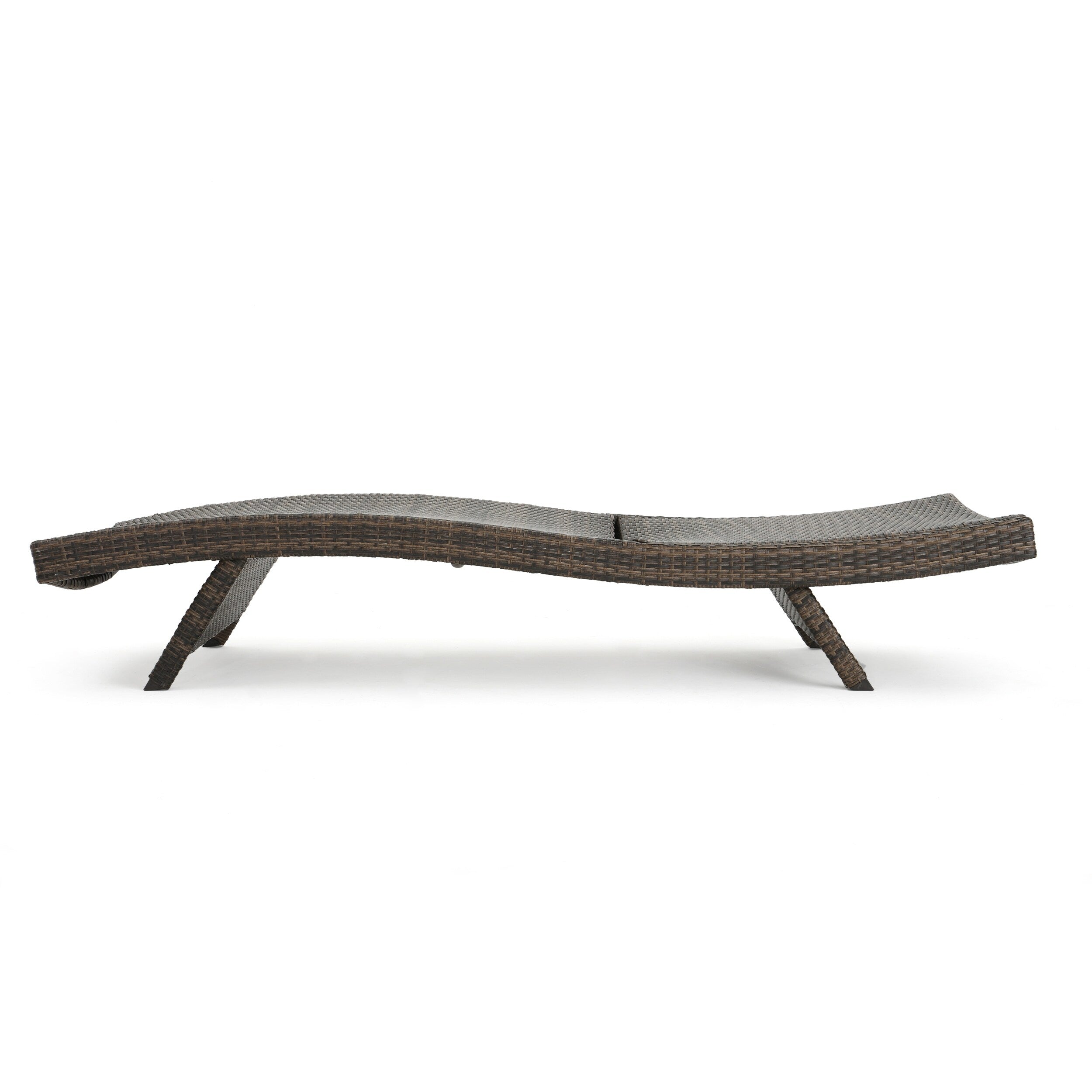 Ensemble de chaises longues d'extérieur en osier Roomfitters, chaises longues inclinables réglables, rotin résistant aux intempéries