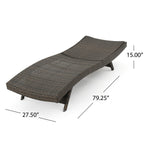 Ensemble de chaises longues d'extérieur en osier Roomfitters, chaises longues inclinables réglables, rotin résistant aux intempéries