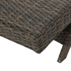 Ensemble de chaises longues d'extérieur en osier Roomfitters, chaises longues inclinables réglables, rotin résistant aux intempéries