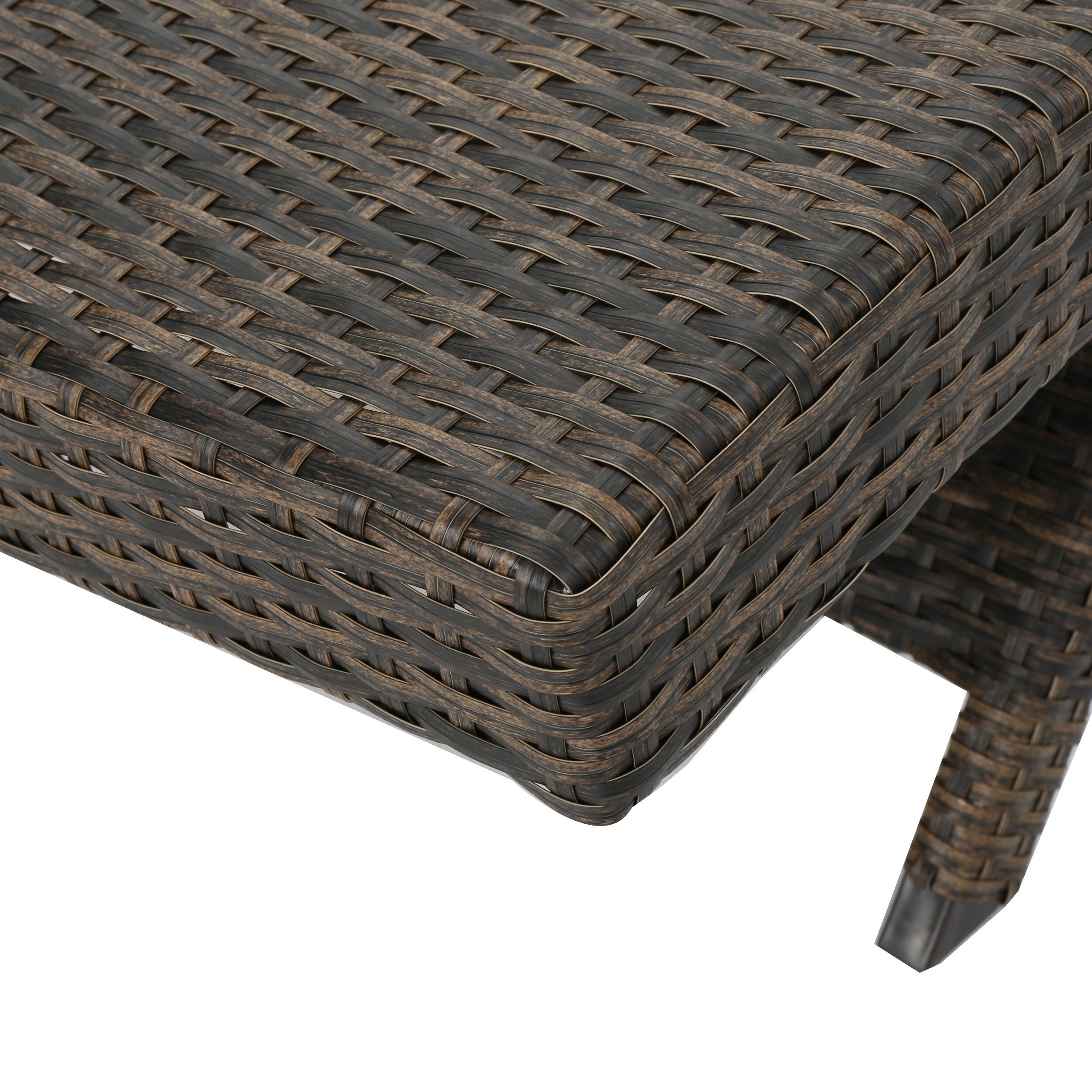 Ensemble de chaises longues d'extérieur en osier Roomfitters, chaises longues inclinables réglables, rotin résistant aux intempéries