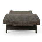 Ensemble de chaises longues d'extérieur en osier Roomfitters, chaises longues inclinables réglables, rotin résistant aux intempéries