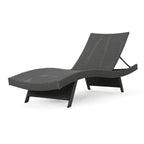 Ensemble de chaises longues d'extérieur en osier Roomfitters, chaises longues inclinables réglables, rotin résistant aux intempéries