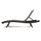 Ensemble de chaises longues d'extérieur en osier Roomfitters, chaises longues inclinables réglables, rotin résistant aux intempéries