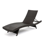 Ensemble de chaises longues d'extérieur en osier Roomfitters, chaises longues inclinables réglables, rotin résistant aux intempéries
