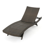 Ensemble de chaises longues d'extérieur en osier Roomfitters, chaises longues inclinables réglables, rotin résistant aux intempéries