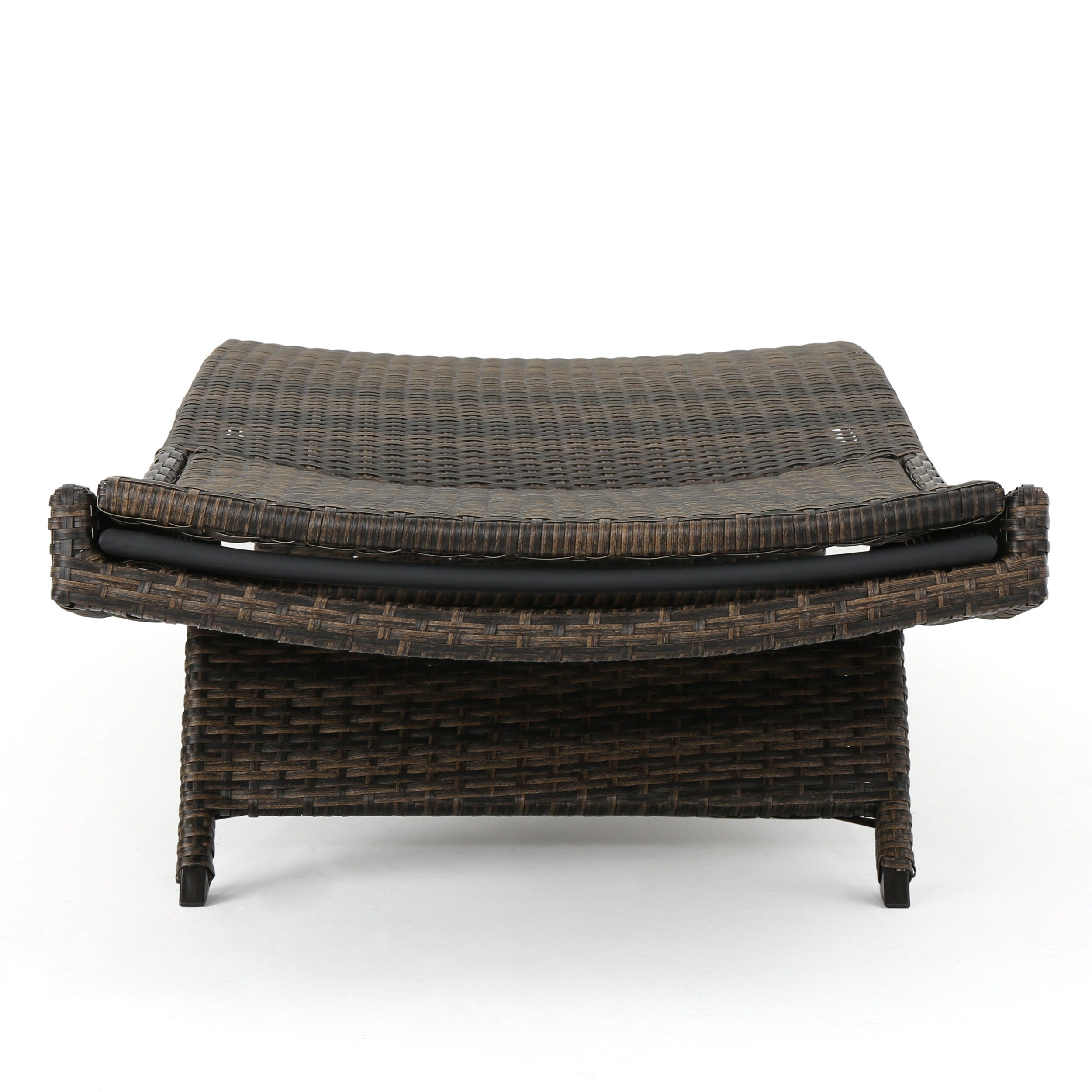 Ensemble de chaises longues d'extérieur en osier Roomfitters, chaises longues inclinables réglables, rotin résistant aux intempéries