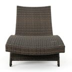 Ensemble de chaises longues d'extérieur en osier Roomfitters, chaises longues inclinables réglables, rotin résistant aux intempéries