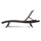 Ensemble de chaises longues d'extérieur en osier Roomfitters, chaises longues inclinables réglables, rotin résistant aux intempéries