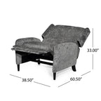 Fauteuil inclinable surdimensionné en tissu texturé Roomfitters, confortable pour le salon