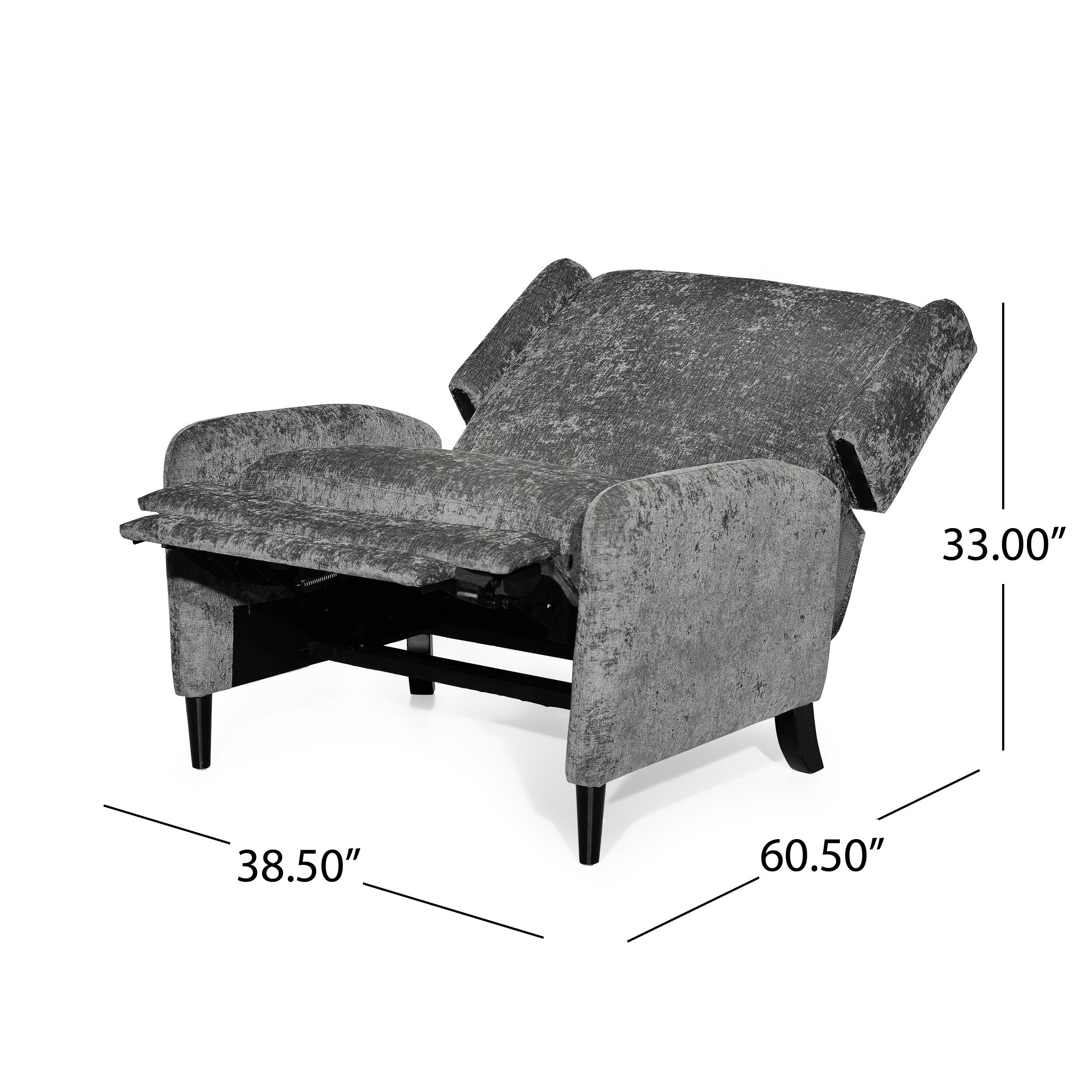 Fauteuil inclinable surdimensionné en tissu texturé Roomfitters, confortable pour le salon