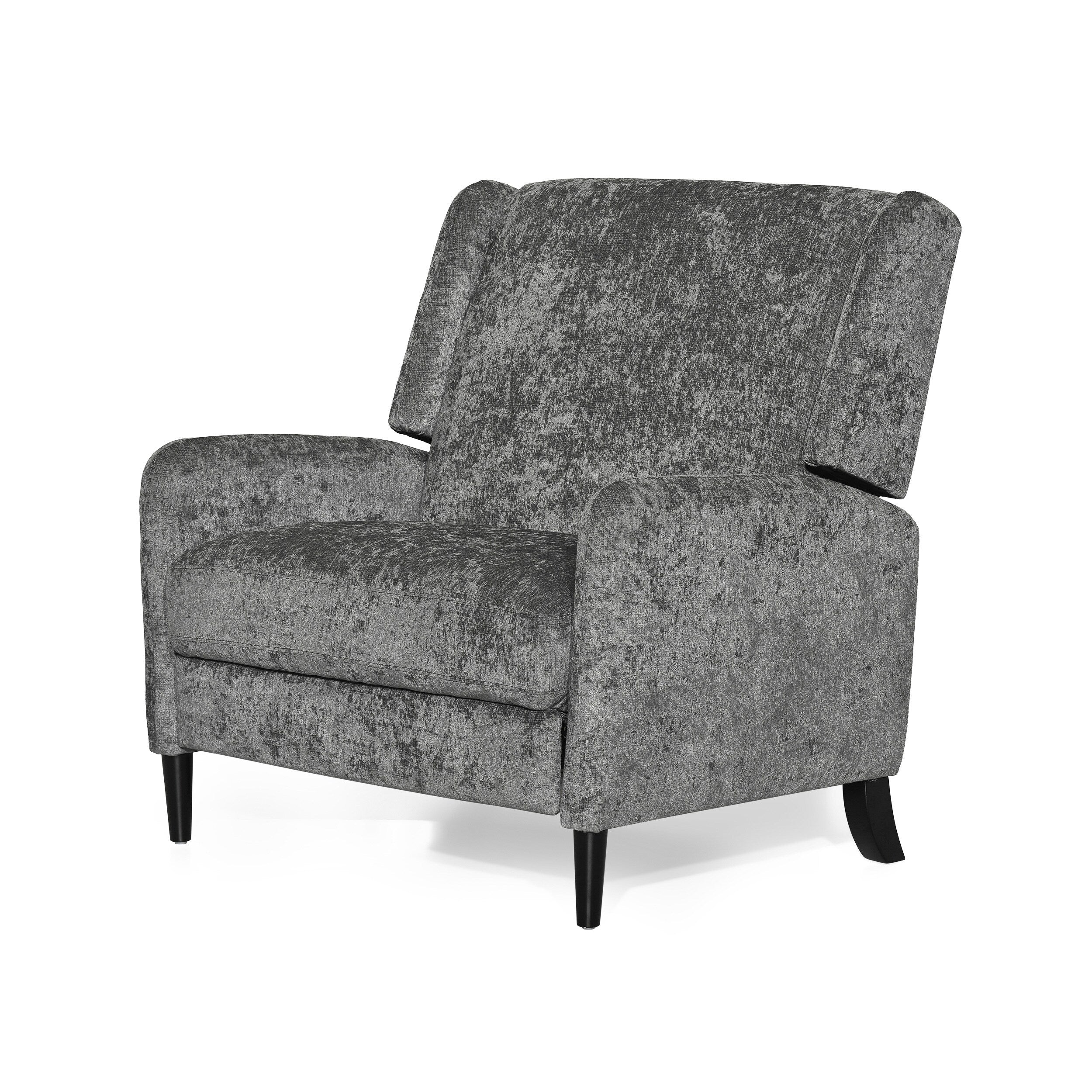 Fauteuil inclinable surdimensionné en tissu texturé Roomfitters, confortable pour le salon