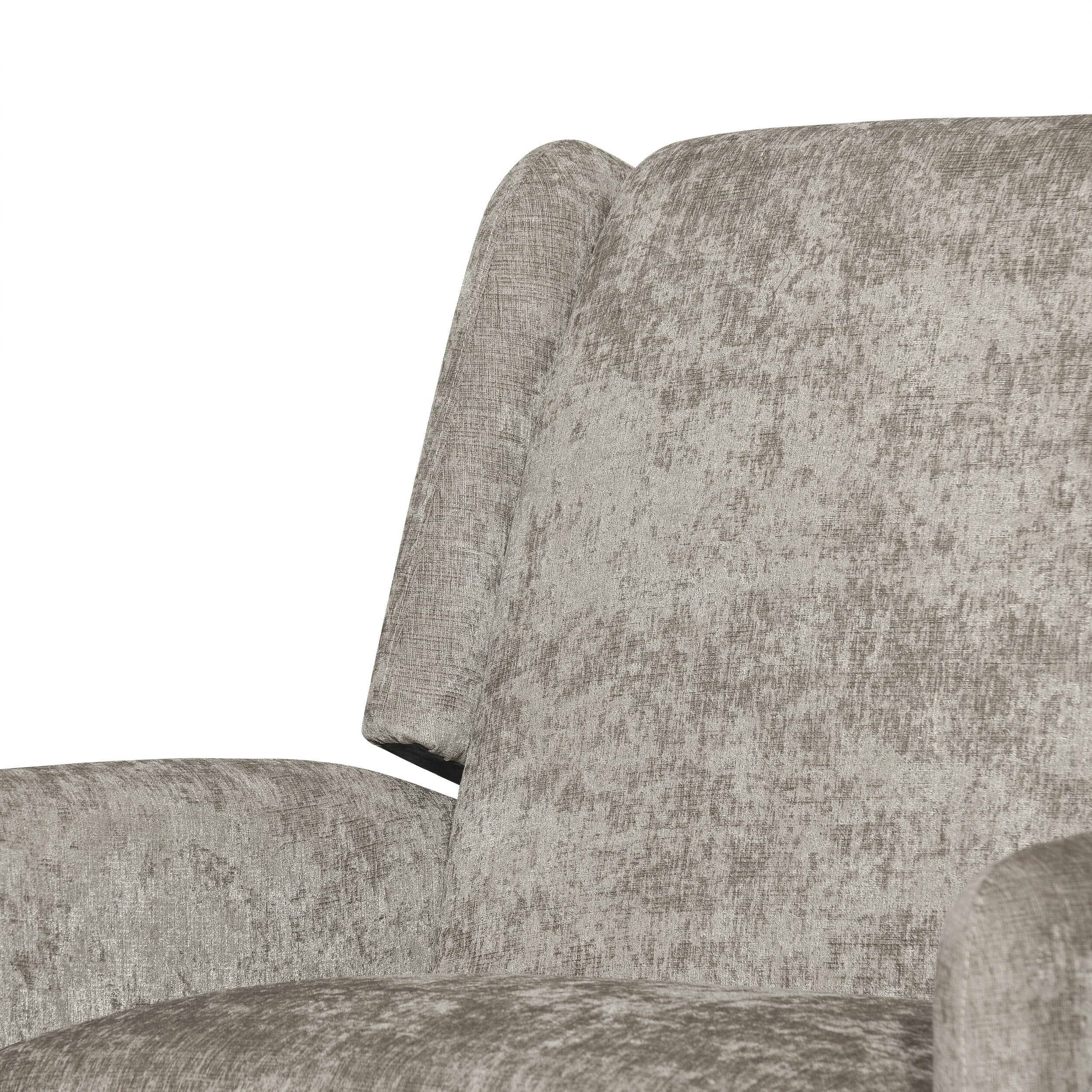 Fauteuil inclinable surdimensionné en tissu texturé Roomfitters, confortable pour le salon
