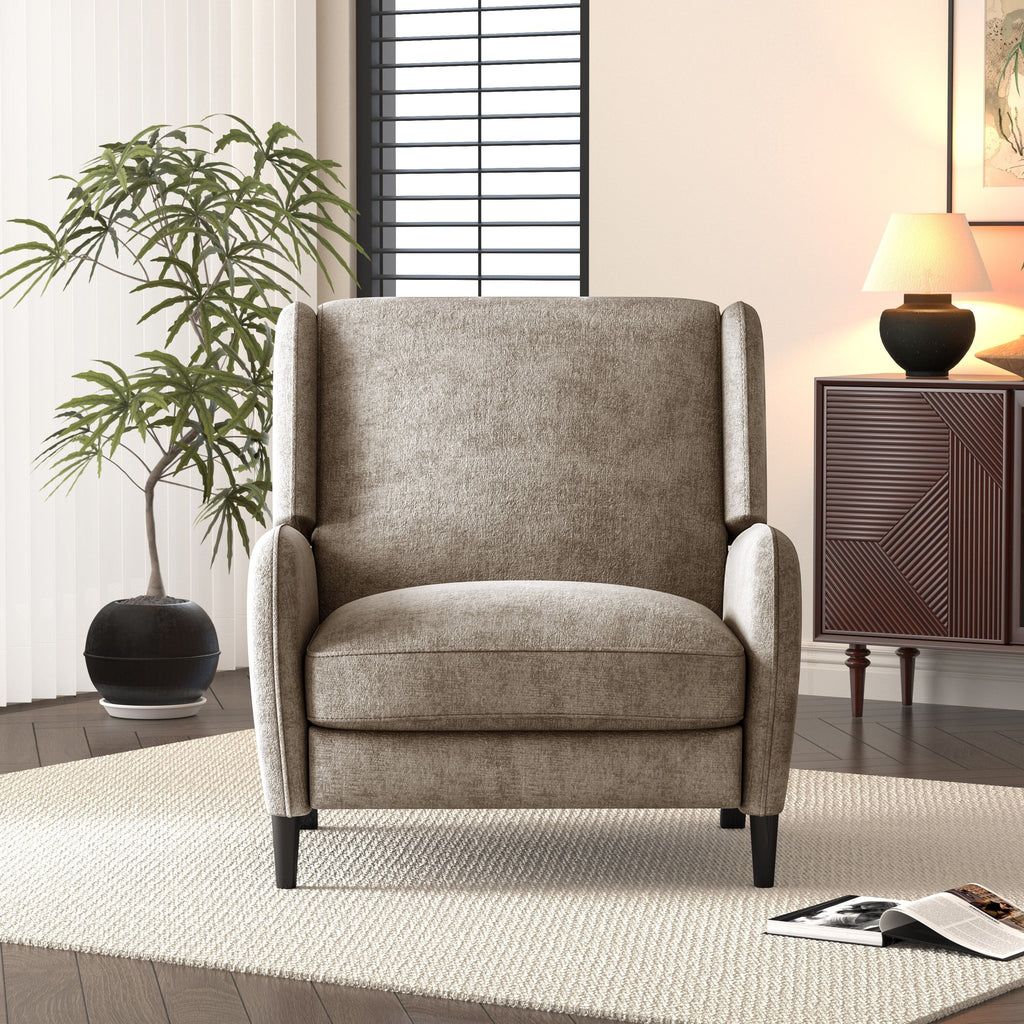 Fauteuil inclinable surdimensionné en tissu texturé Roomfitters, confortable pour le salon