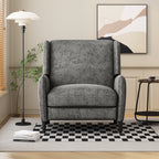 Fauteuil inclinable surdimensionné en tissu texturé Roomfitters, confortable pour le salon