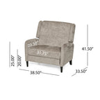 Fauteuil inclinable surdimensionné en tissu texturé Roomfitters, confortable pour le salon