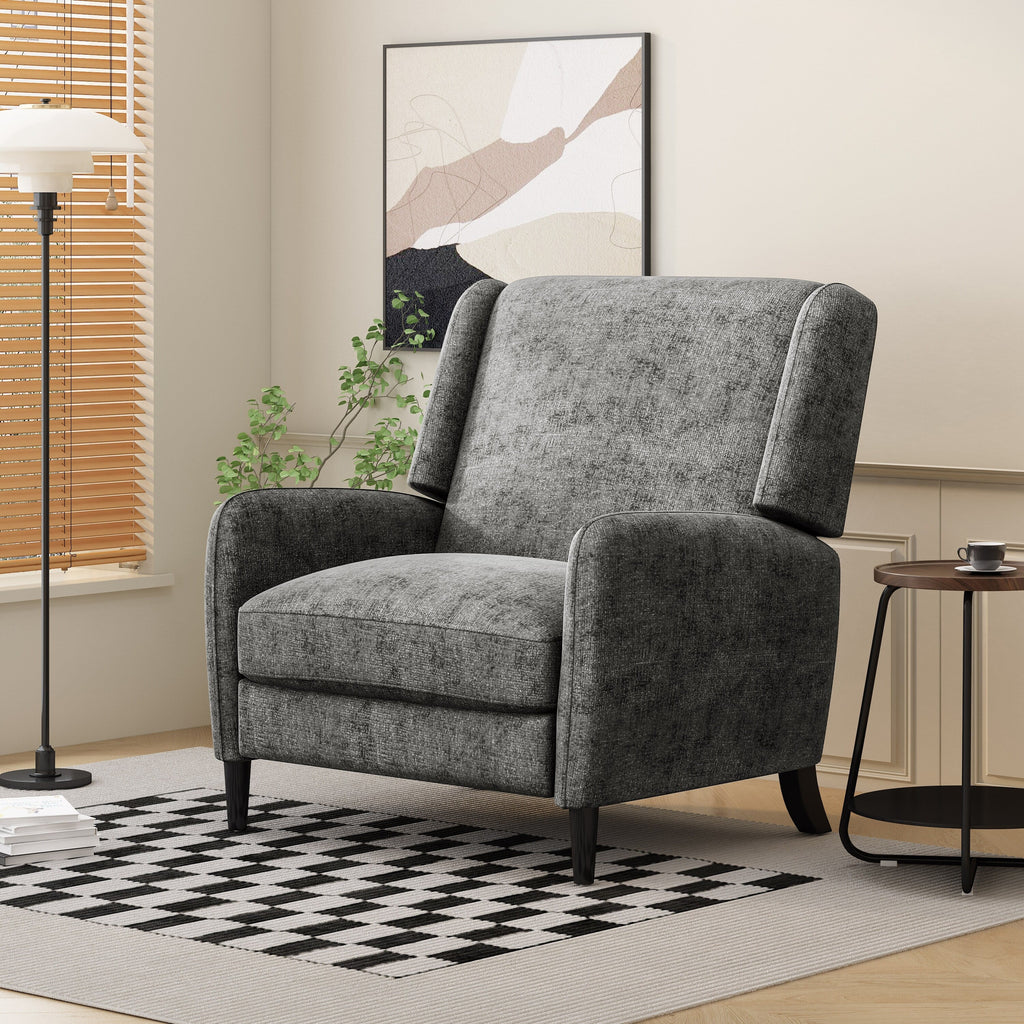 Fauteuil inclinable surdimensionné en tissu texturé Roomfitters, confortable pour le salon