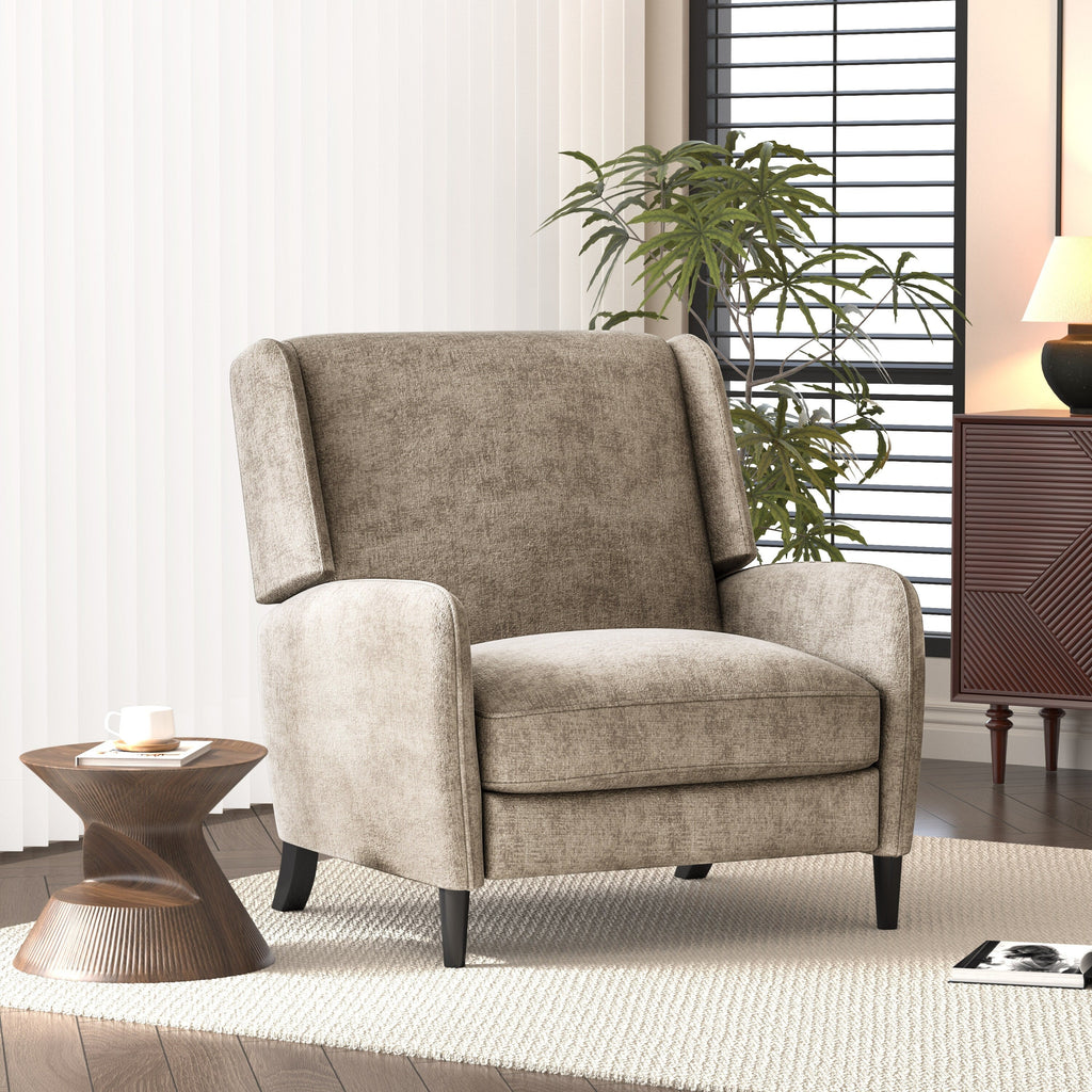 Fauteuil inclinable surdimensionné en tissu texturé Roomfitters, confortable pour le salon