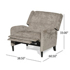 Fauteuil inclinable surdimensionné en tissu texturé Roomfitters, confortable pour le salon