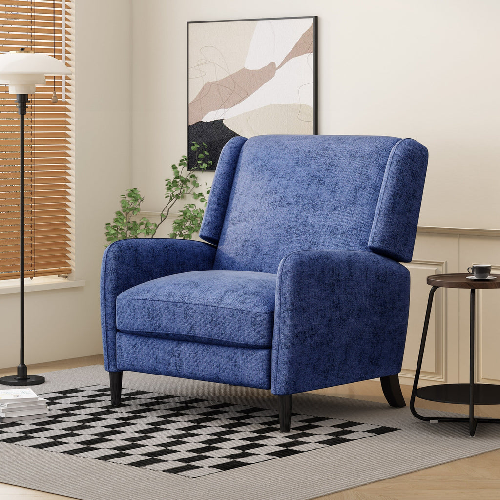 Fauteuil inclinable surdimensionné en tissu texturé Roomfitters, confortable pour le salon