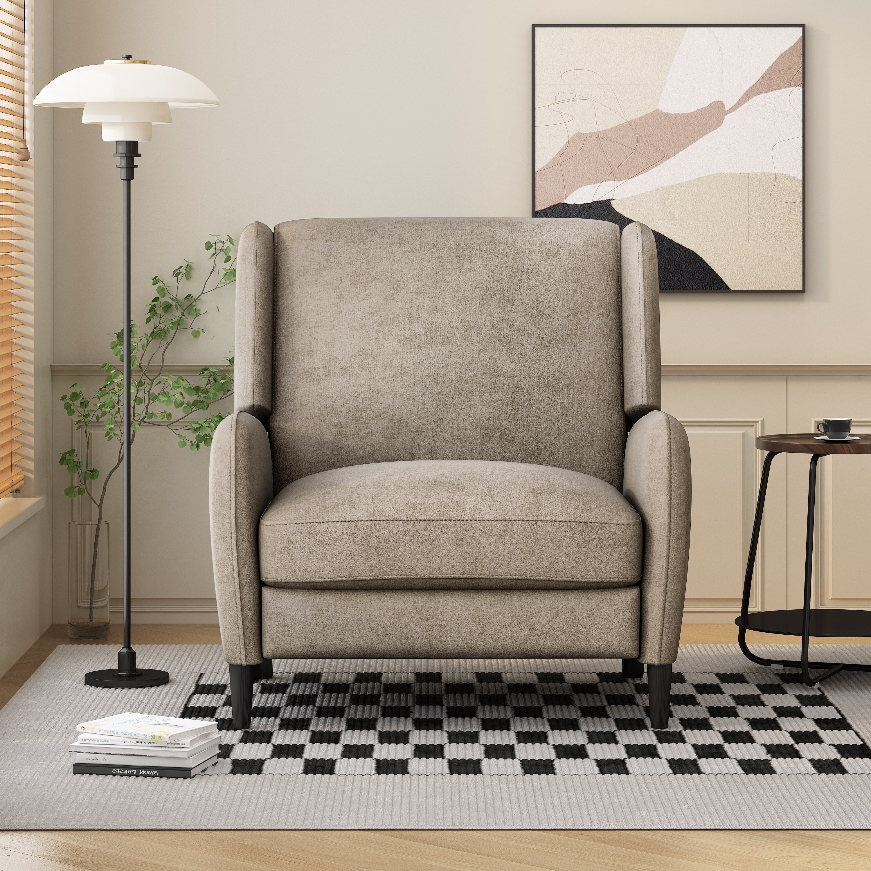 Fauteuil inclinable surdimensionné en tissu texturé Roomfitters, confortable pour le salon