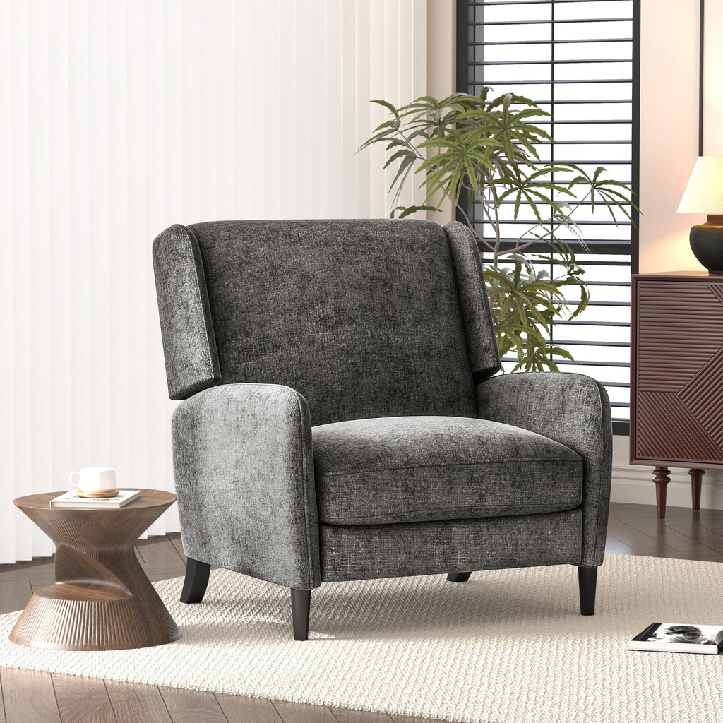 Fauteuil inclinable surdimensionné en tissu texturé Roomfitters, confortable pour le salon