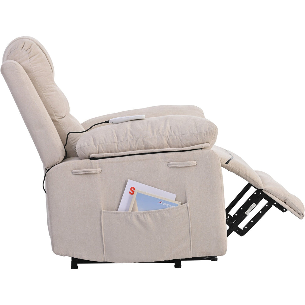Fauteuil inclinable massant et releveur électrique Roomfitters avec chaleur apaisante, modes de massage réglables et options d'inclinaison infinies