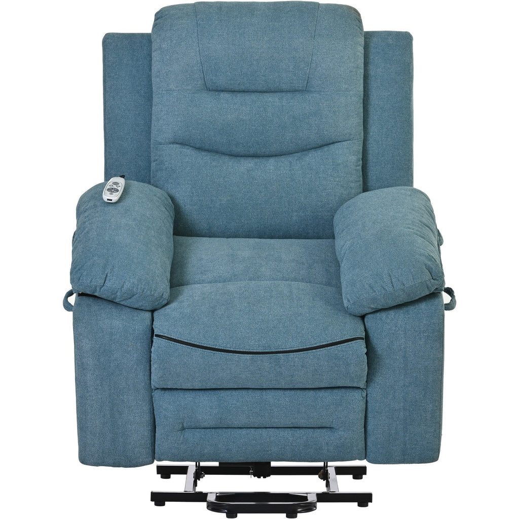 Fauteuil inclinable massant et releveur électrique Roomfitters avec chaleur apaisante, modes de massage réglables et options d'inclinaison infinies