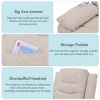Fauteuil inclinable massant et releveur électrique Roomfitters avec chaleur apaisante, modes de massage réglables et options d'inclinaison infinies