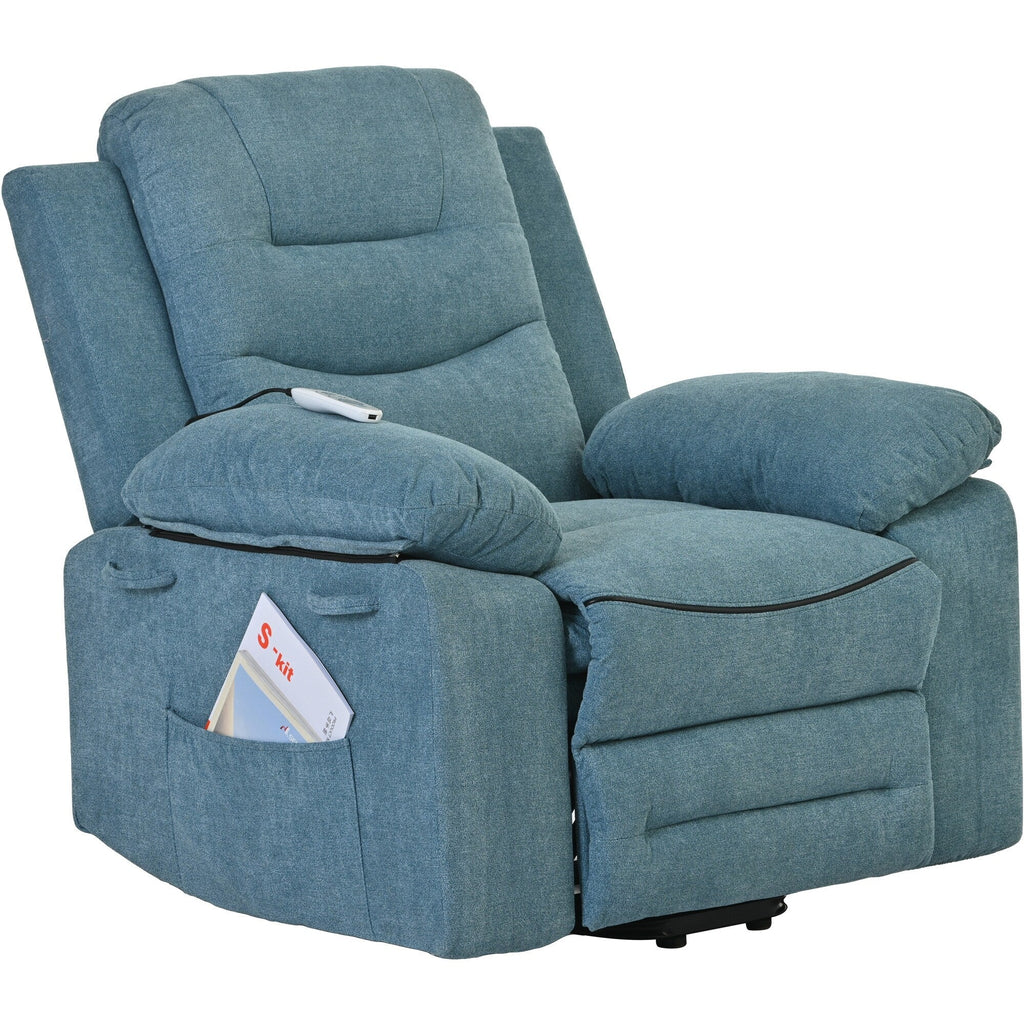 Fauteuil inclinable massant et releveur électrique Roomfitters avec chaleur apaisante, modes de massage réglables et options d'inclinaison infinies