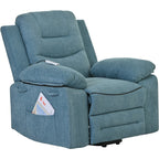 Fauteuil inclinable massant et releveur électrique Roomfitters avec chaleur apaisante, modes de massage réglables et options d'inclinaison infinies