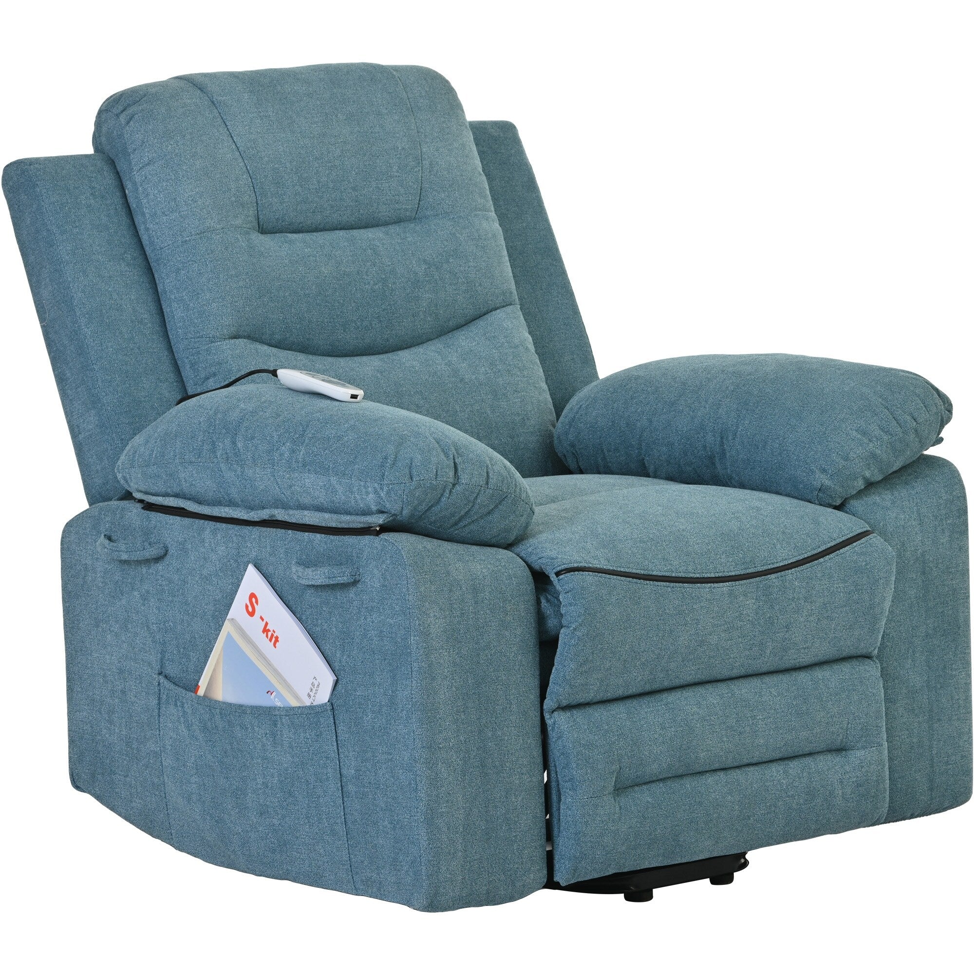 Fauteuil inclinable massant et releveur électrique Roomfitters avec chaleur apaisante, modes de massage réglables et options d'inclinaison infinies