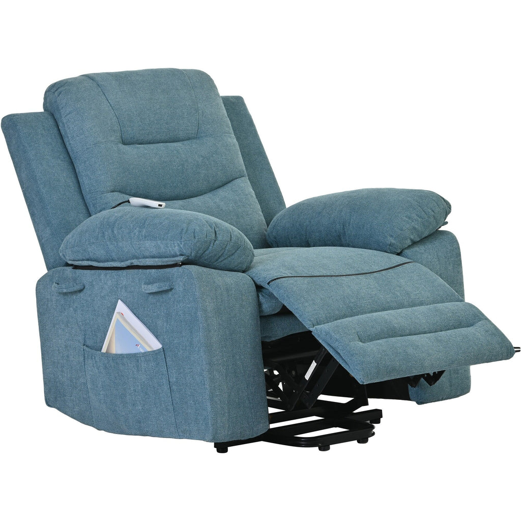 Fauteuil inclinable massant et releveur électrique Roomfitters avec chaleur apaisante, modes de massage réglables et options d'inclinaison infinies