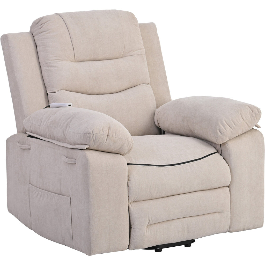 Fauteuil inclinable massant et releveur électrique Roomfitters avec chaleur apaisante, modes de massage réglables et options d'inclinaison infinies