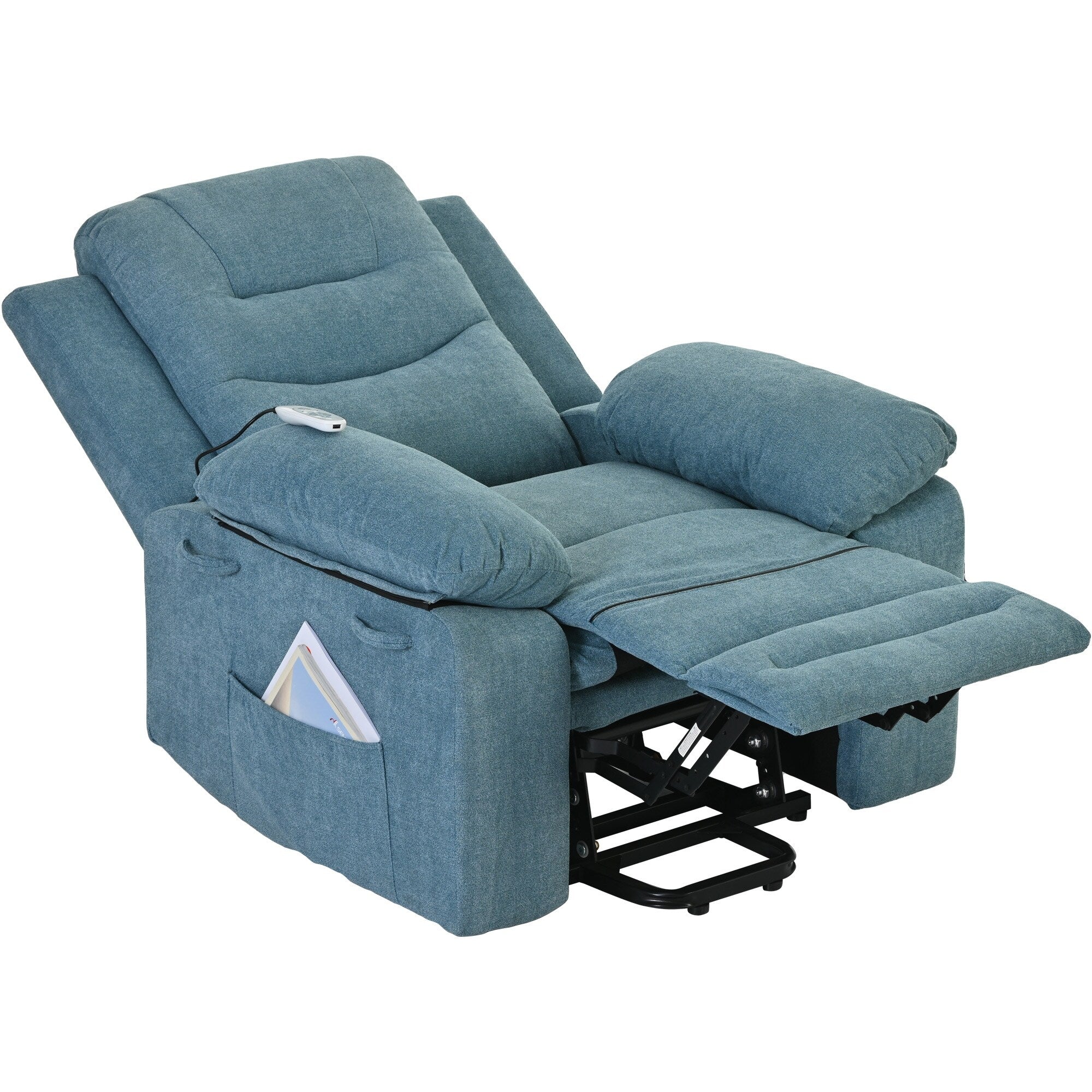 Fauteuil inclinable massant et releveur électrique Roomfitters avec chaleur apaisante, modes de massage réglables et options d'inclinaison infinies