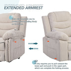 Fauteuil inclinable massant et releveur électrique Roomfitters avec chaleur apaisante, modes de massage réglables et options d'inclinaison infinies