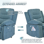 Fauteuil inclinable massant et releveur électrique Roomfitters avec chaleur apaisante, modes de massage réglables et options d'inclinaison infinies