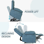 Fauteuil inclinable massant et releveur électrique Roomfitters avec chaleur apaisante, modes de massage réglables et options d'inclinaison infinies