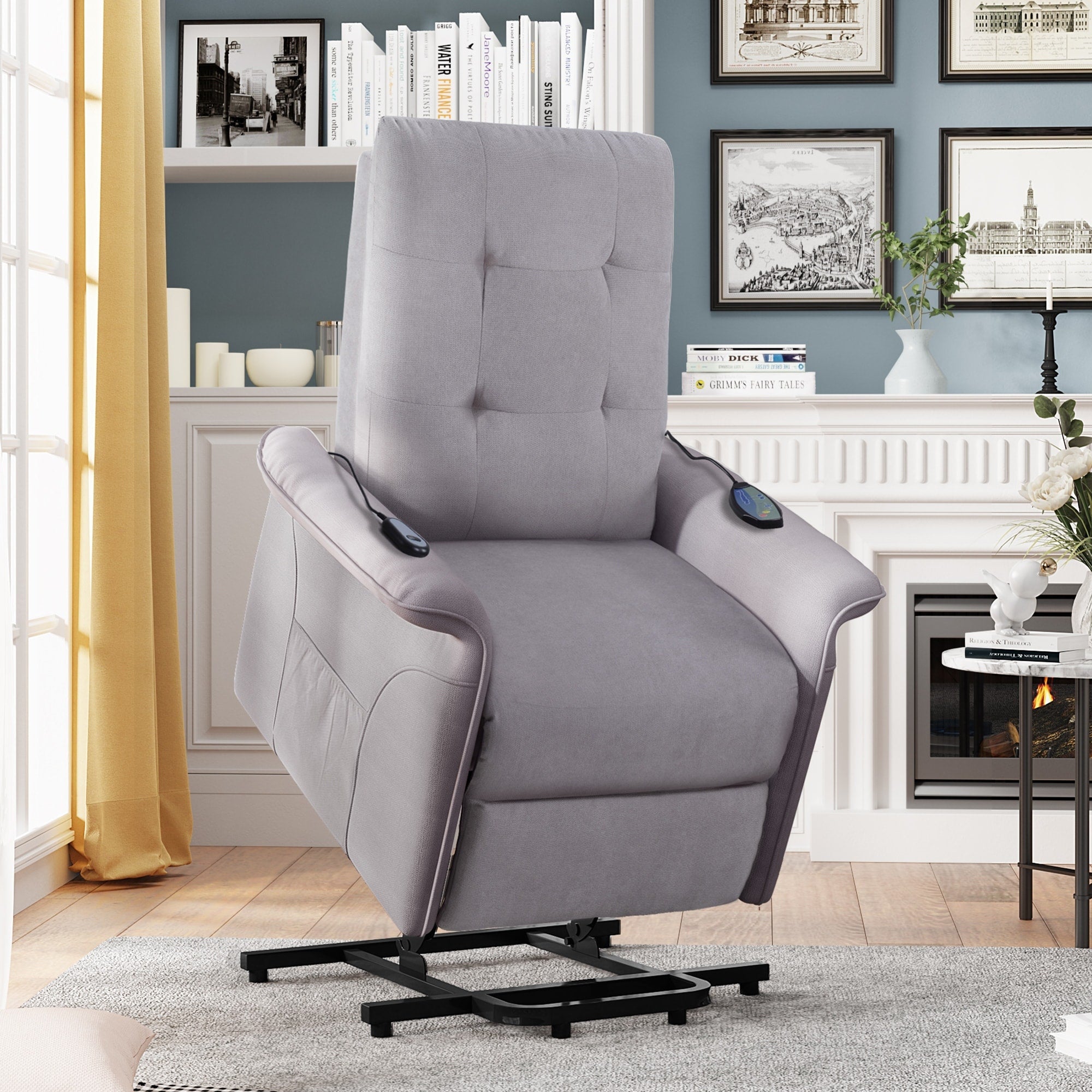 Fauteuil inclinable électrique Roomfitters avec massage réglable et mécanisme de levage en douceur