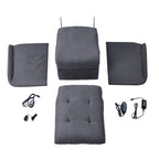 Fauteuil inclinable électrique Roomfitters avec massage réglable et mécanisme de levage en douceur