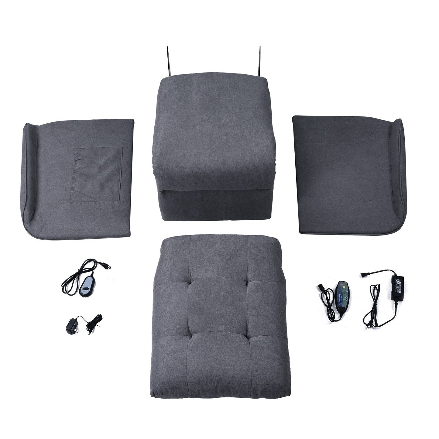 Fauteuil inclinable électrique Roomfitters avec massage réglable et mécanisme de levage en douceur
