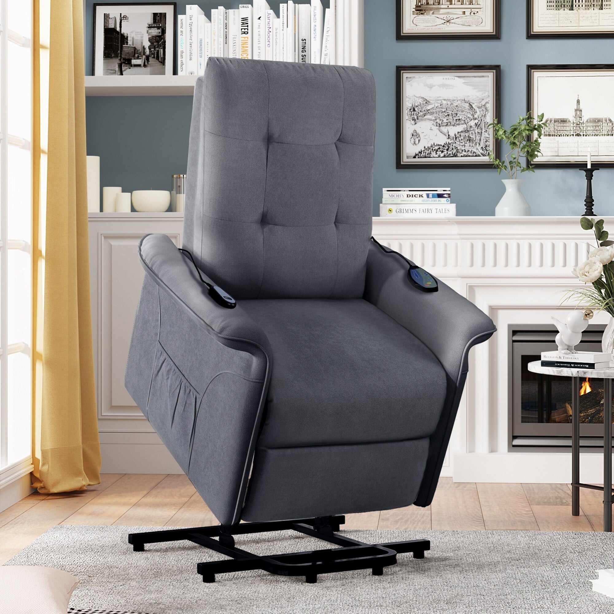 Fauteuil inclinable électrique Roomfitters avec massage réglable et mécanisme de levage en douceur
