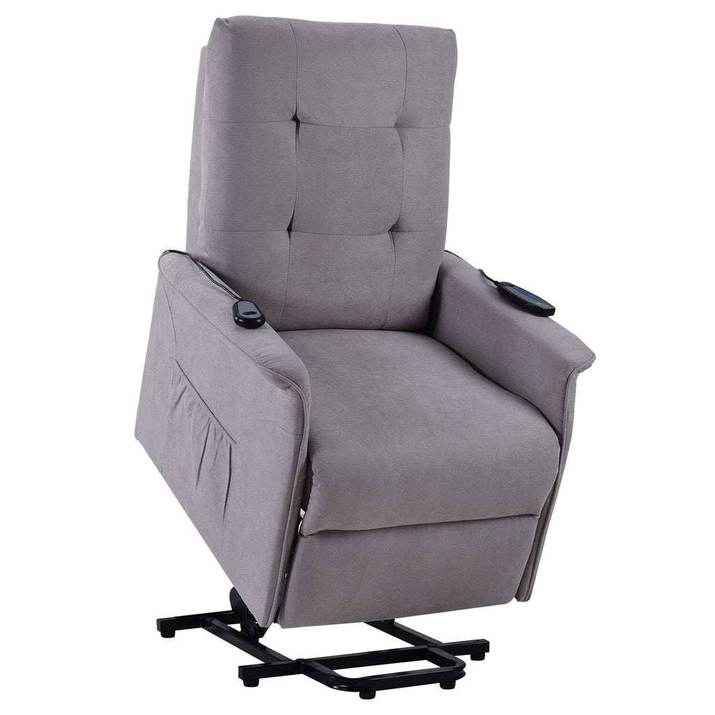 Fauteuil inclinable électrique Roomfitters avec massage réglable et mécanisme de levage en douceur